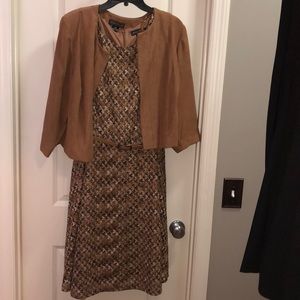 Tan dress and jacket